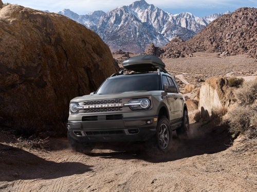 2024 Ford Bronco Sport driving up a rocky mountain