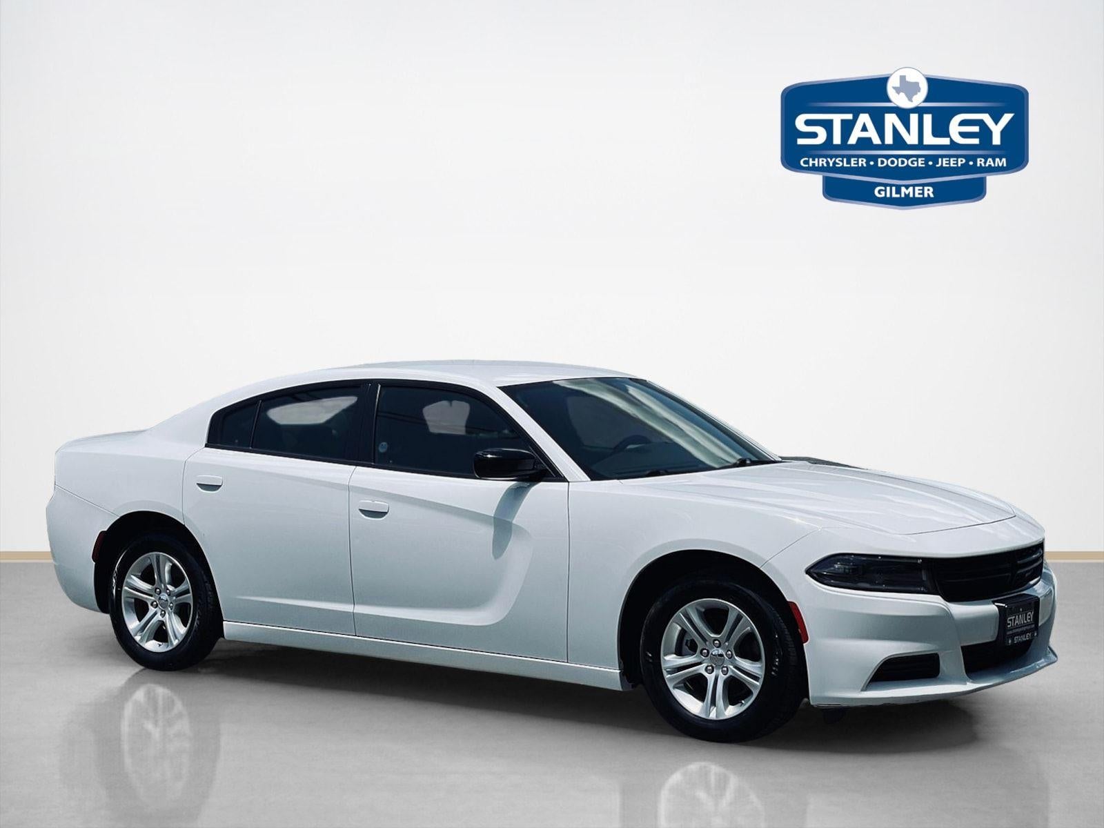 2023 Dodge Charger SXT in White Knuckle Clearcoat — front three-quarter view