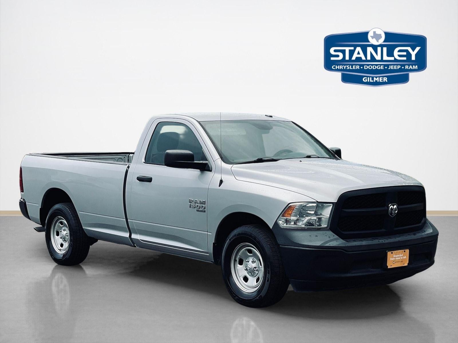 2019 RAM 1500 Classic Tradesman in Bright Silver Metallic Clearcoat — front three-quarter view