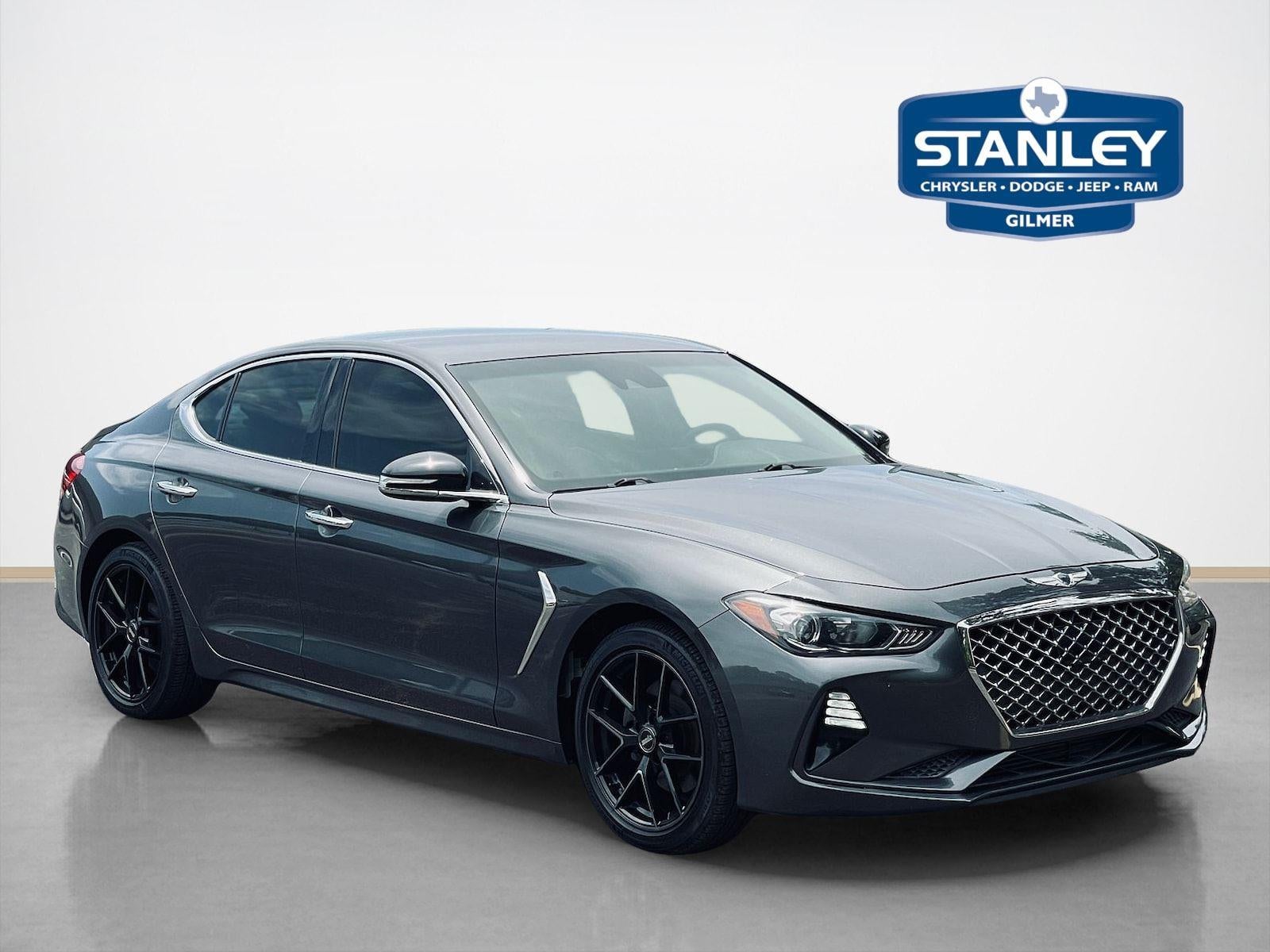 2020 Genesis G70 2.0T in Himalayan Gray — front three-quarter view