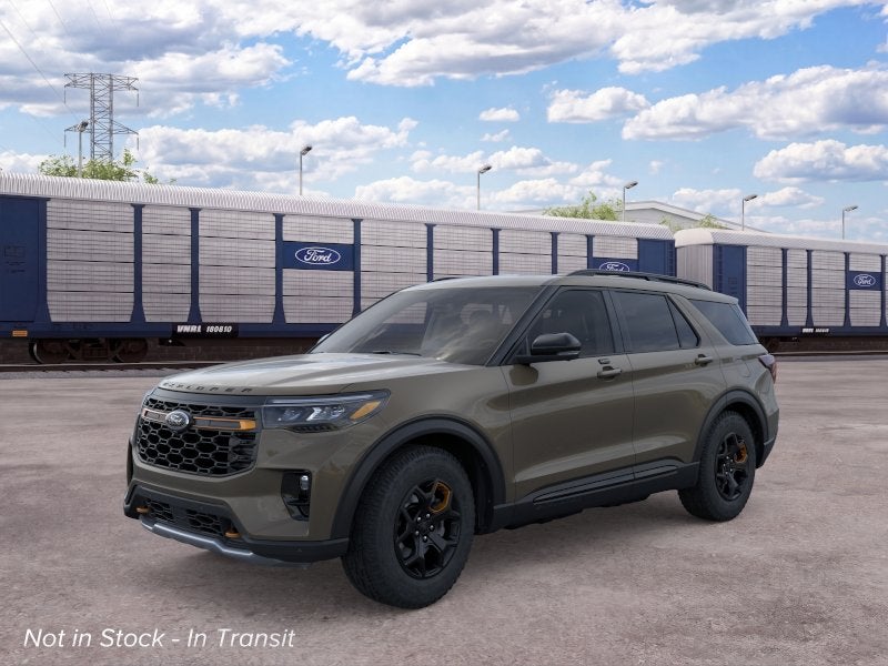 2026 Ford Explorer Tremor in Marsh Gray — front three-quarter view