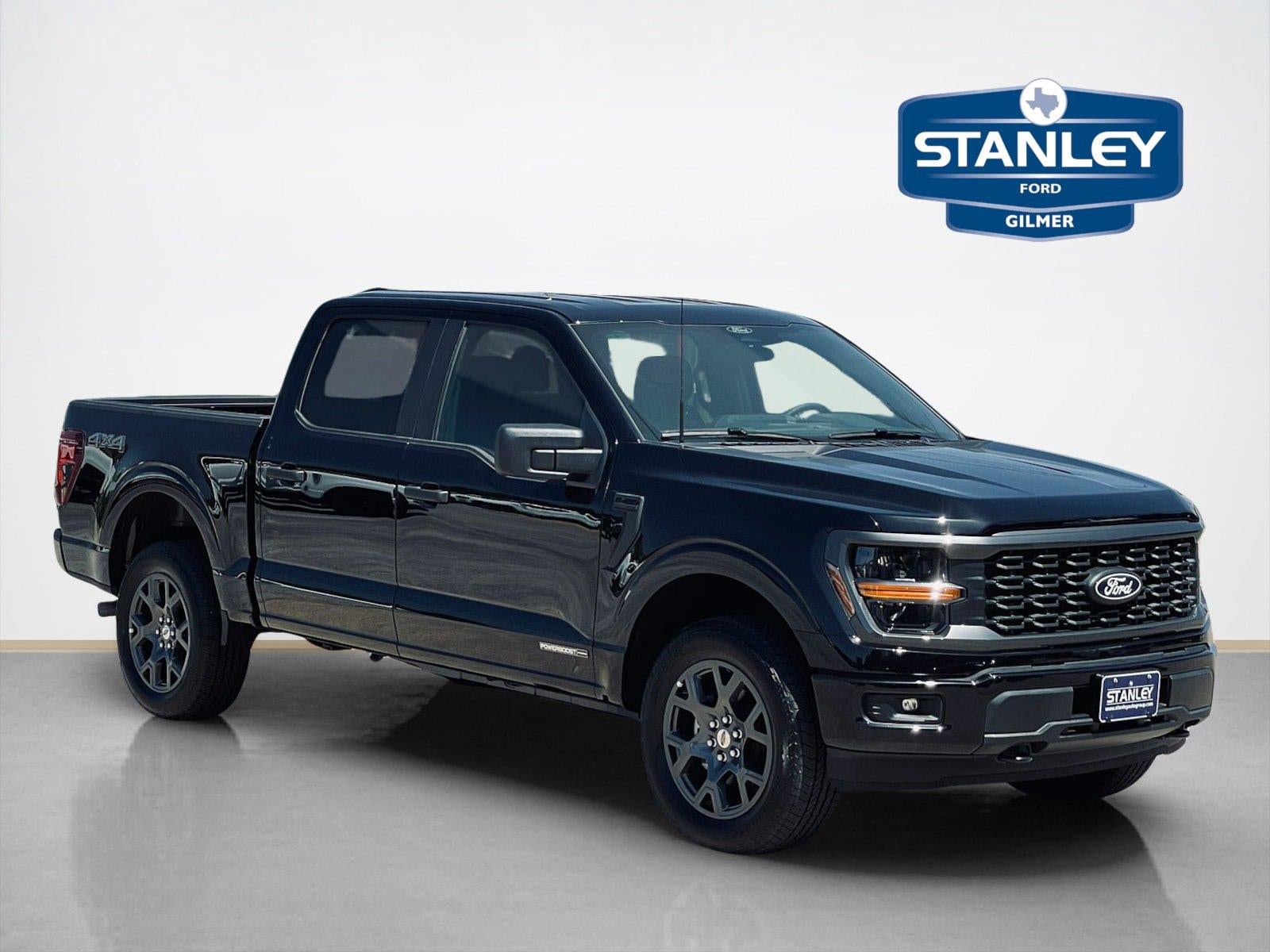 2026 Ford F-150 STX in Agate Black Metallic — front three-quarter view