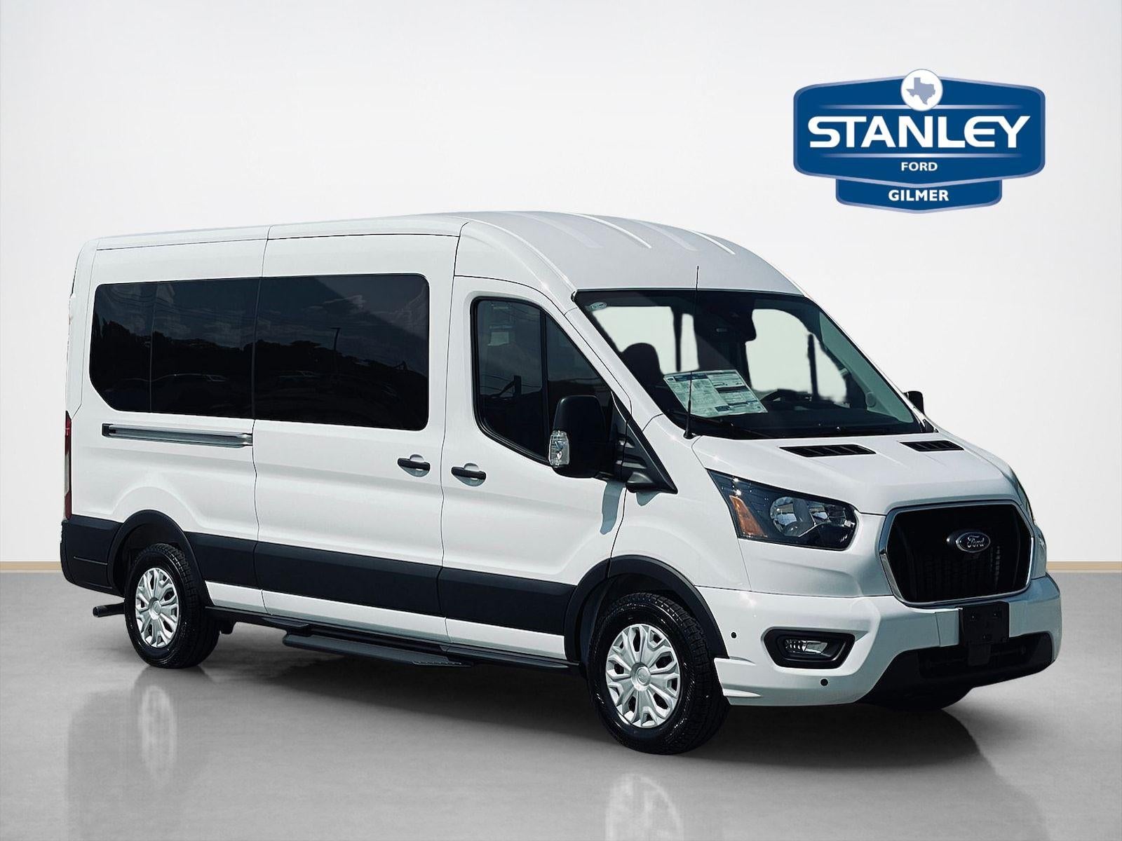 2025 Ford Transit Passenger Wagon XLT in Oxford White — front three-quarter view