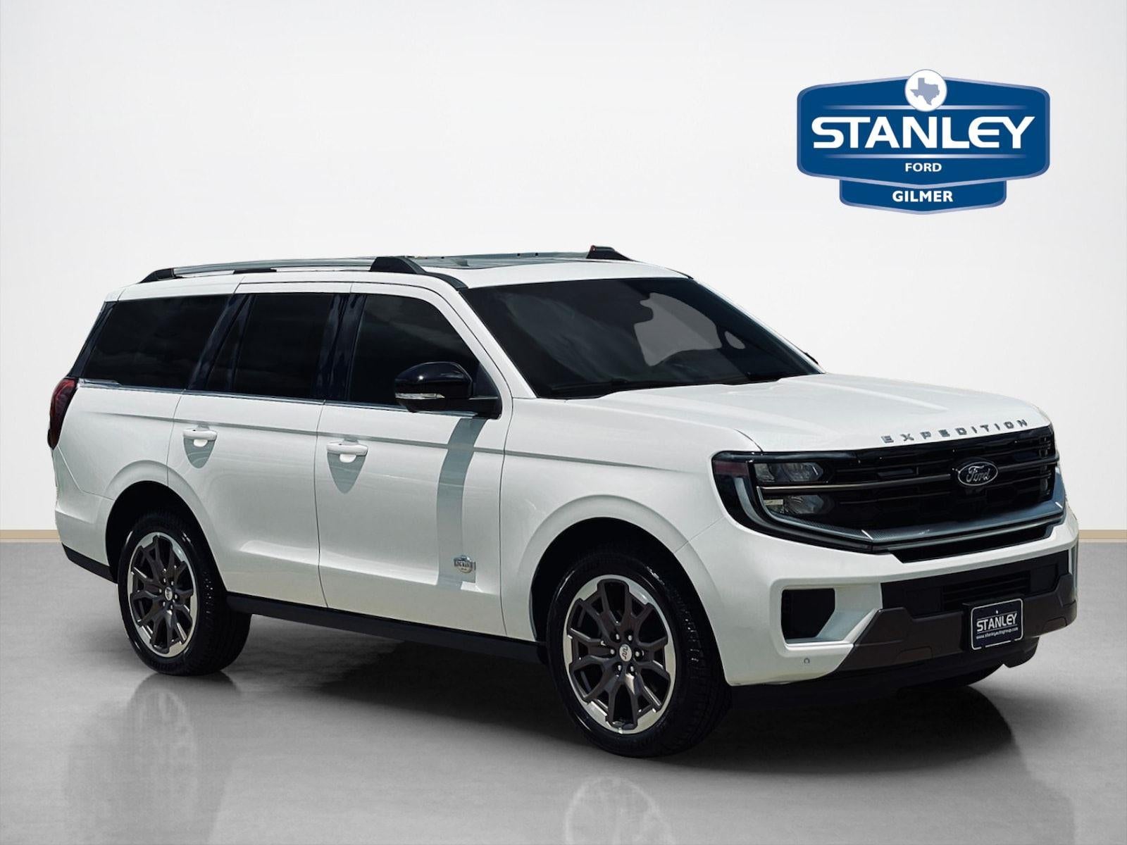 2026 Ford Expedition King Ranch in Star White Metallic Tri-Coat — front three-quarter view
