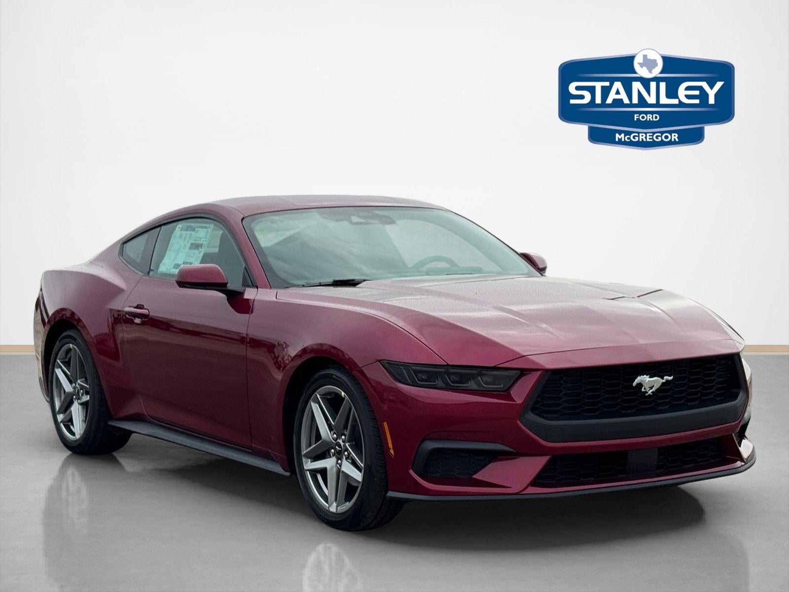 2026 Ford Mustang EcoBoost in Molten Magenta Metallic Tinted Clearcoat — front three-quarter view