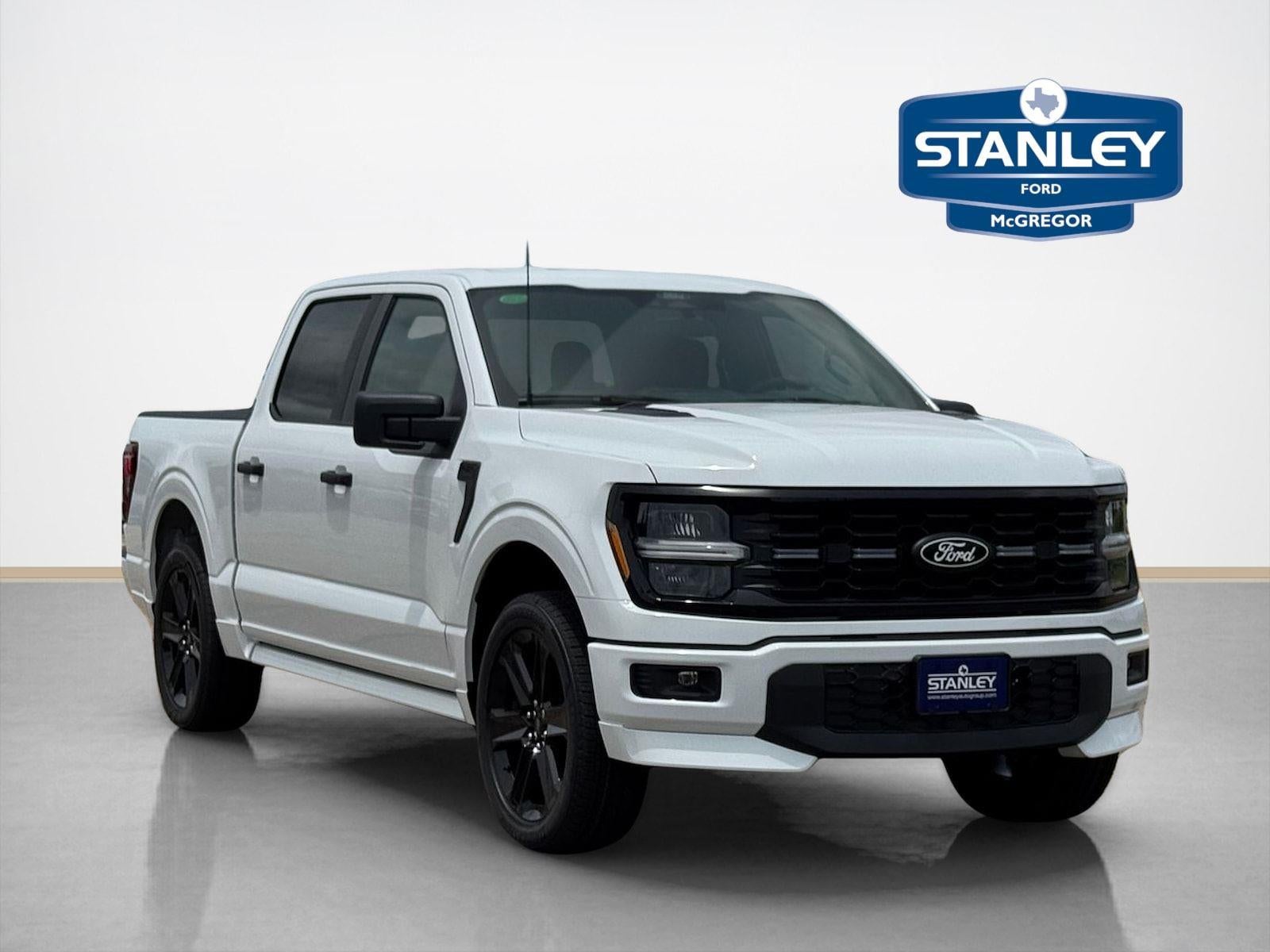 2026 Ford F-150 STX in Oxford White — front three-quarter view