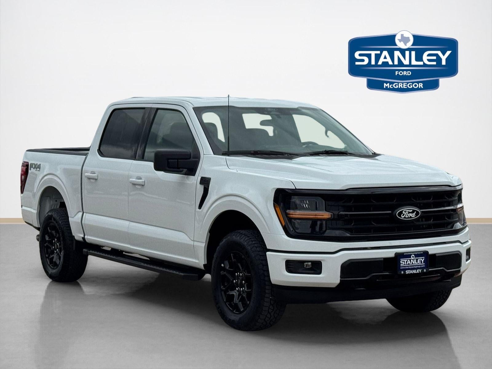 2025 Ford F-150 XLT in Oxford White — front three-quarter view