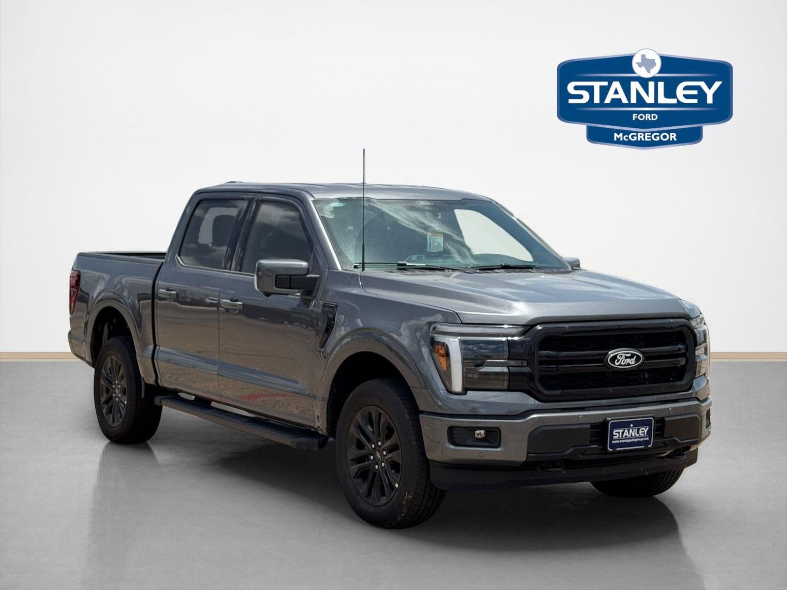 2026 Ford F-150 LARIAT in Carbonized Gray Metallic — front three-quarter view