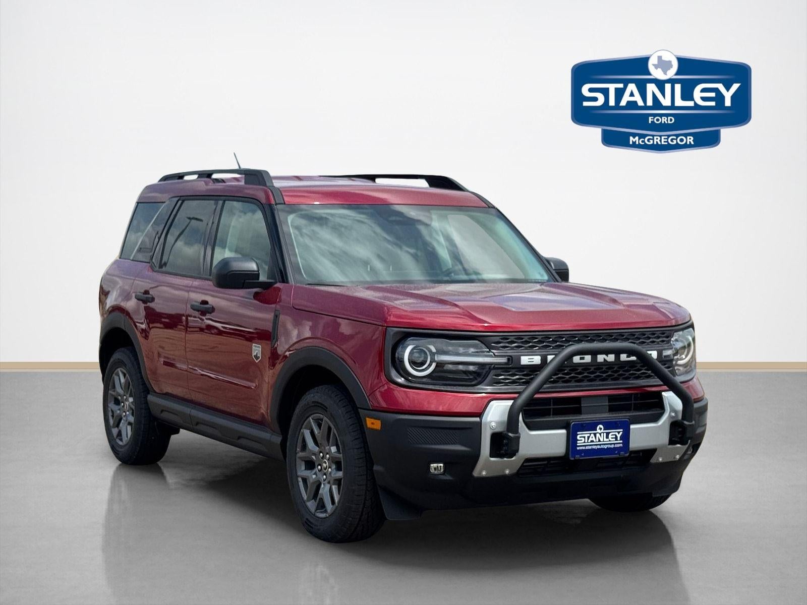 2026 Ford Bronco Sport Big Bend in Ruby Red Metallic Tinted Clearcoat — front three-quarter view