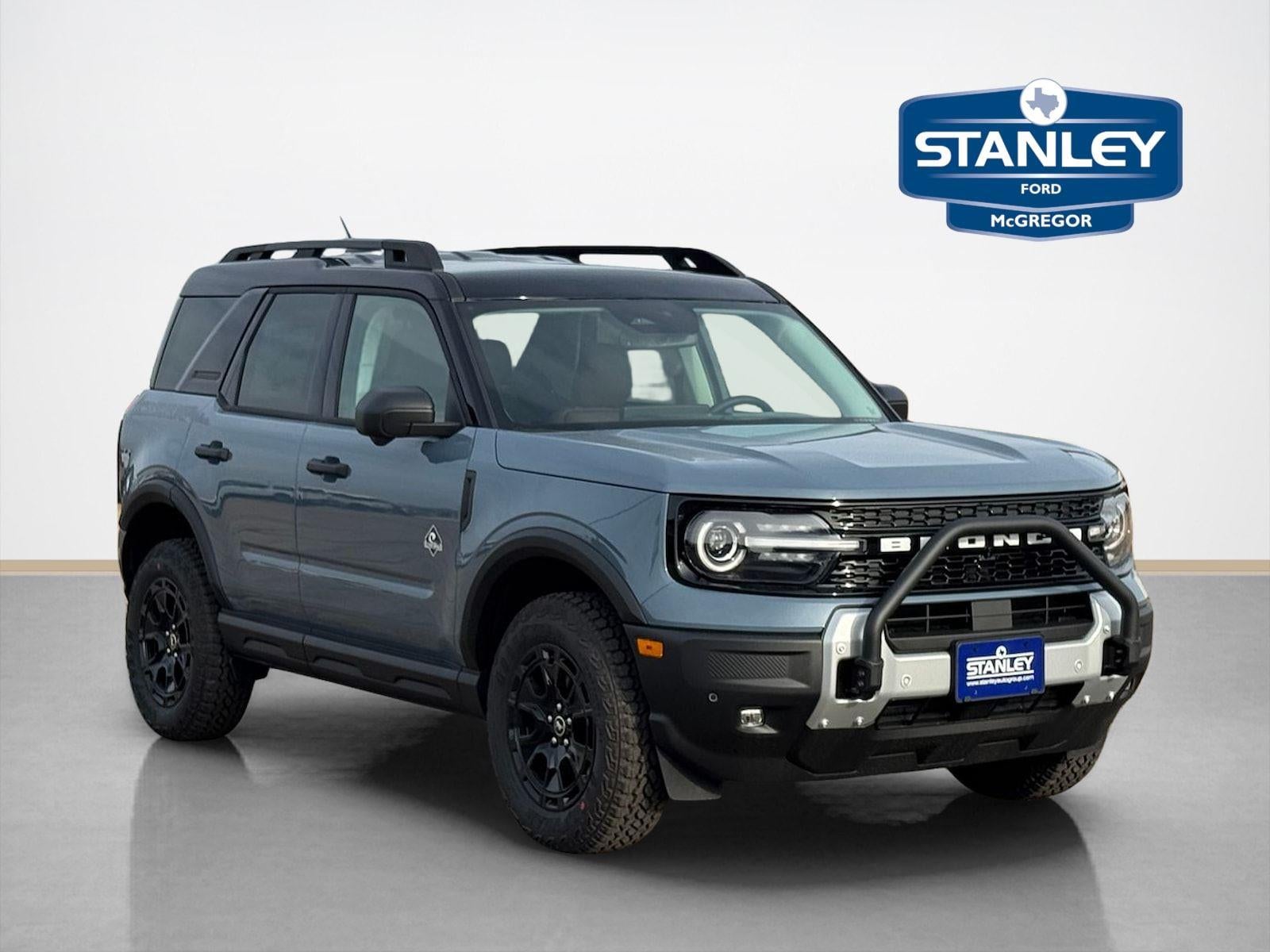 2026 Ford Bronco Sport Outer Banks in Azure Gray Metallic Tri-Coat — front three-quarter view