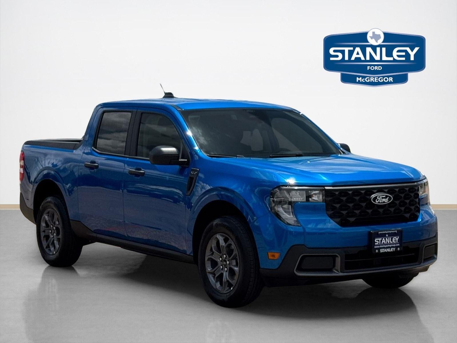 2026 Ford Maverick XLT in Velocity Blue — front three-quarter view