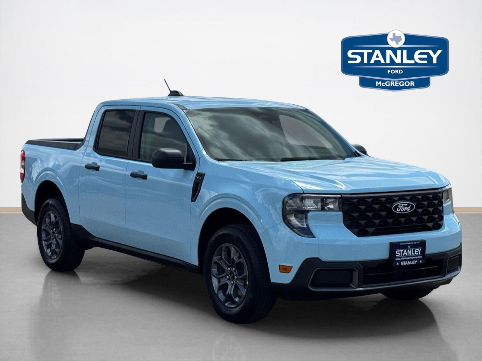 2026 Ford Maverick XLT in Light Blue — front three-quarter view