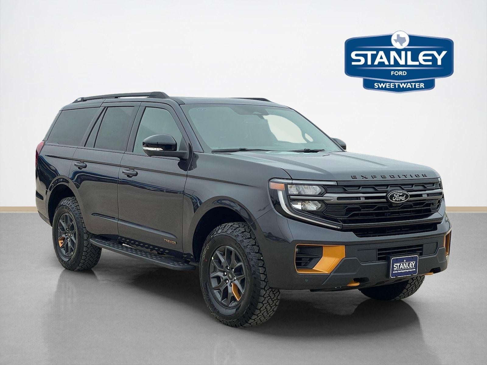 2026 Ford Expedition Tremor in Dark Matter Gray Metallic — front three-quarter view