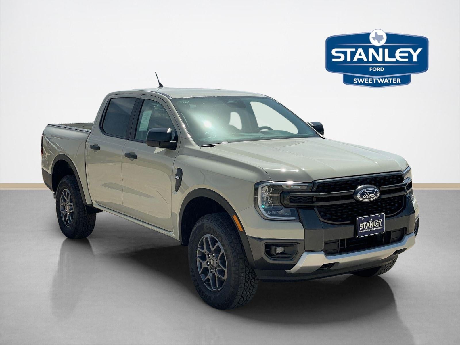 2026 Ford Ranger XLT in Desert Sand — front three-quarter view