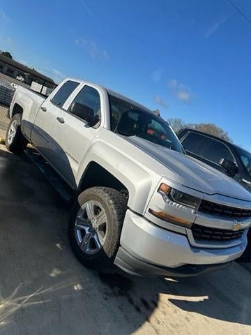 2018 Chevrolet Silverado 1500 Custom in Silver Ice Metallic — front three-quarter view