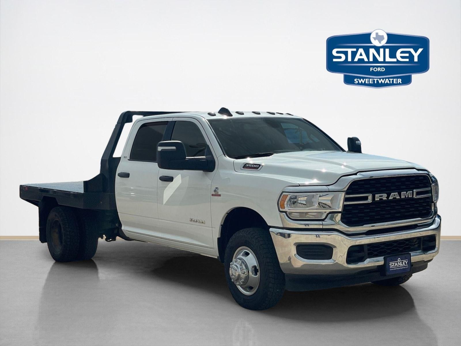 2024 RAM 3500 Chassis Cab SLT in Bright White Clearcoat — front three-quarter view