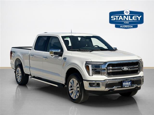 2026 Ford F-150 Lariat in Star White Metallic Tri-Coat — front three-quarter view