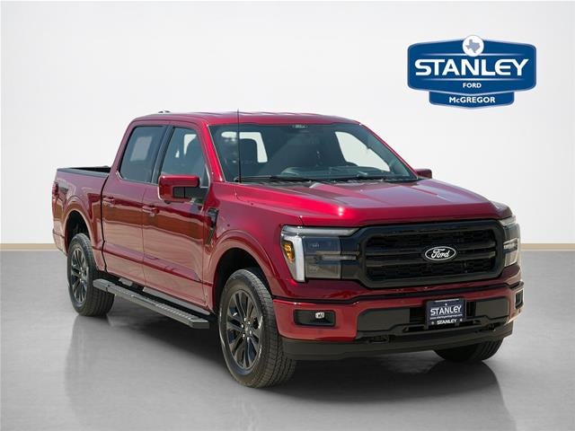 2026 Ford F-150 Lariat in Ruby Red Metallic Tinted Clearcoat — front three-quarter view