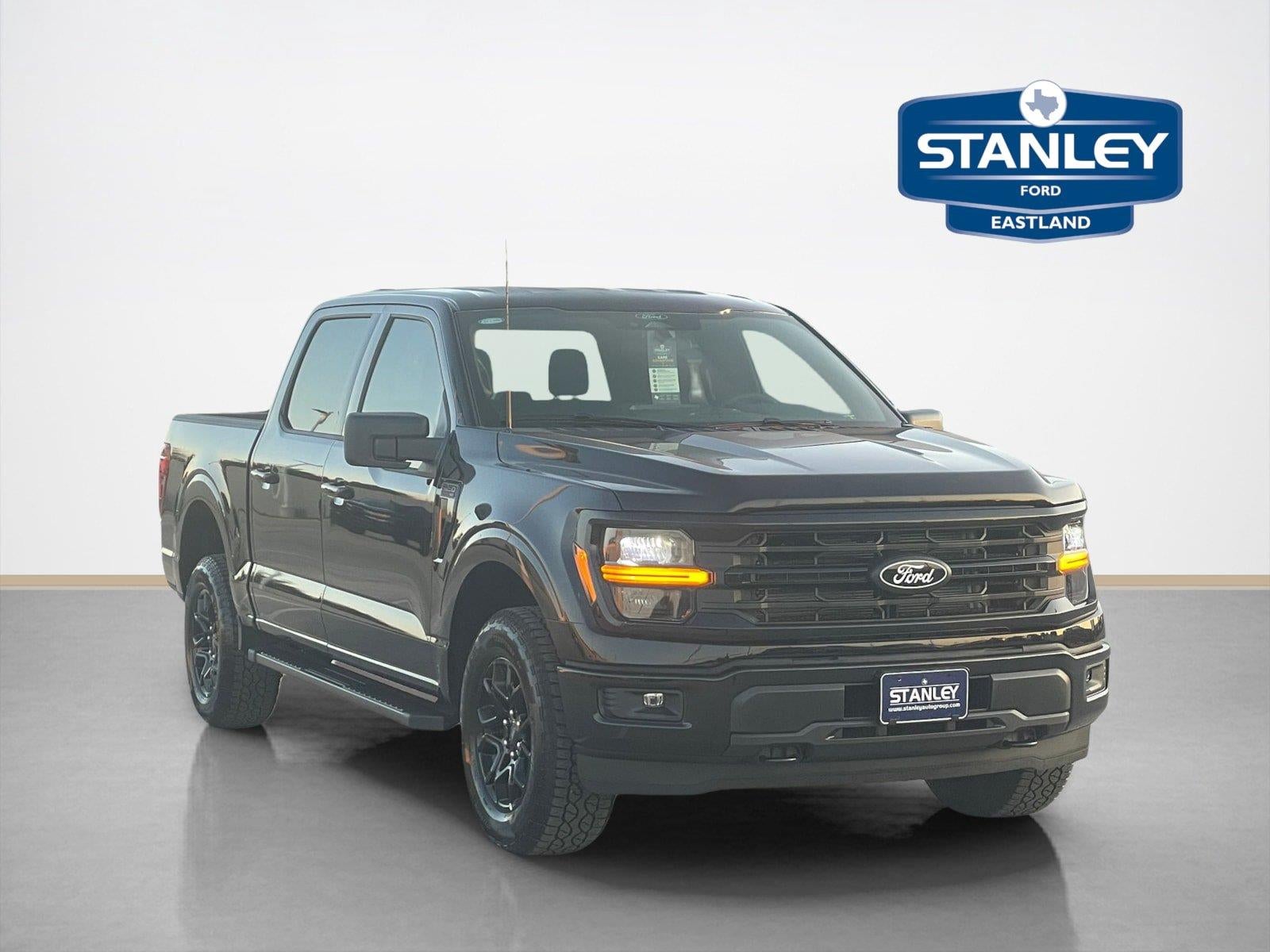 2026 Ford F-150 XLT in Agate Black Metallic — front three-quarter view