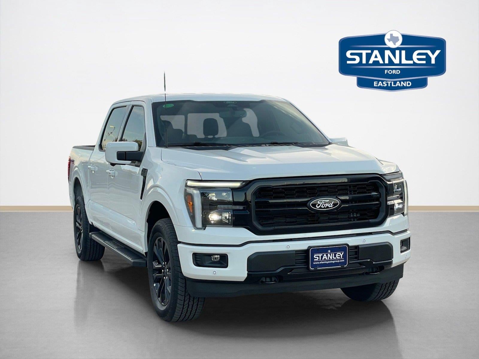 2026 Ford F-150 Lariat in Star White Metallic Tri-Coat — front three-quarter view