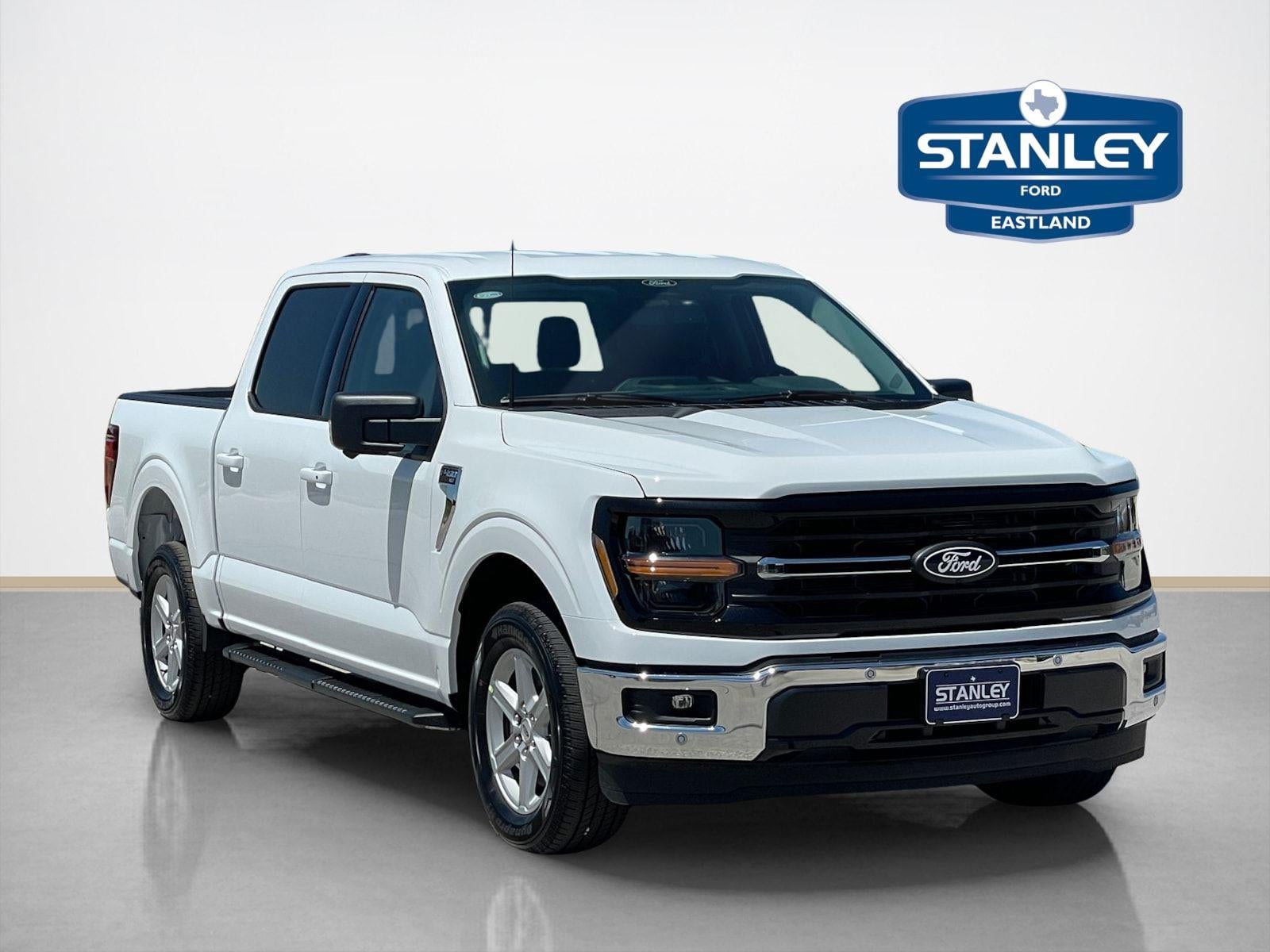 2026 Ford F-150 XLT in Oxford White — front three-quarter view