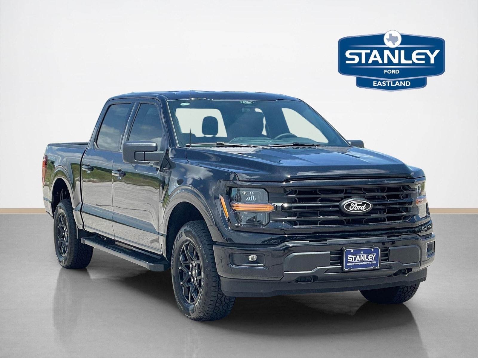 2026 Ford F-150 XLT in Agate Black Metallic — front three-quarter view