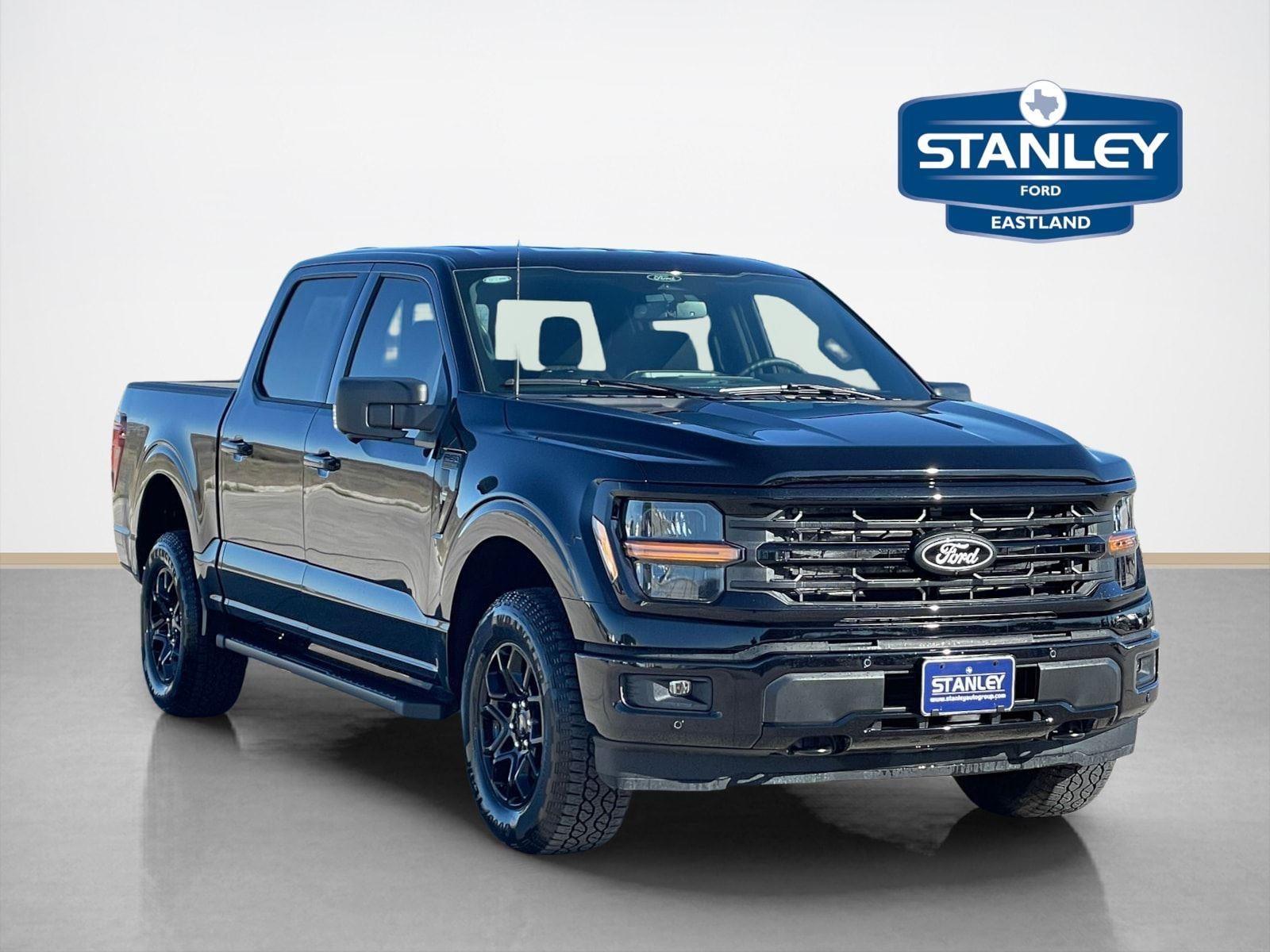 2026 Ford F-150 XLT in Agate Black Metallic — front three-quarter view