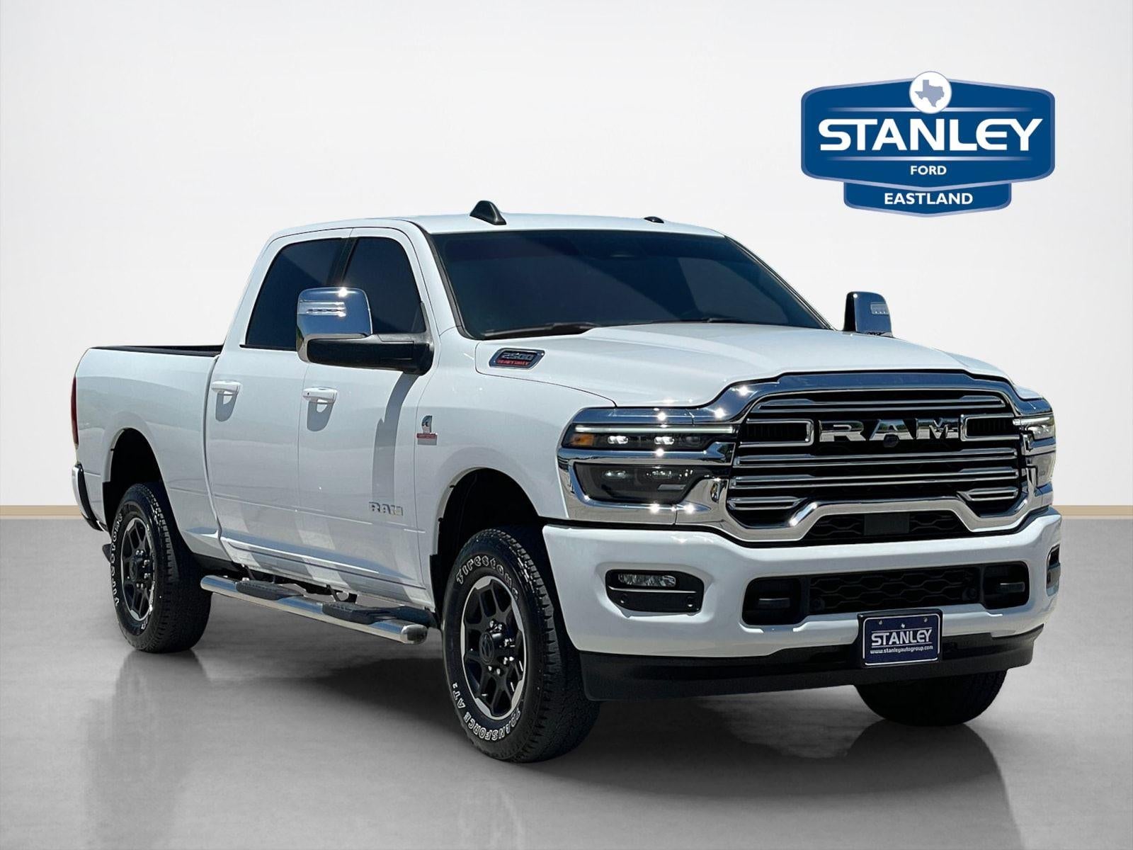 2025 RAM 2500 Laramie in Bright White Clearcoat — front three-quarter view