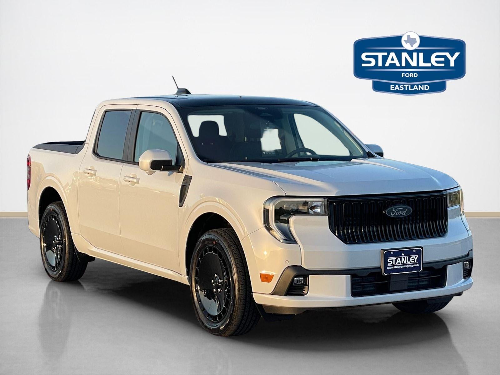 2026 Ford Maverick Lobo High in Space White Metallic — front three-quarter view