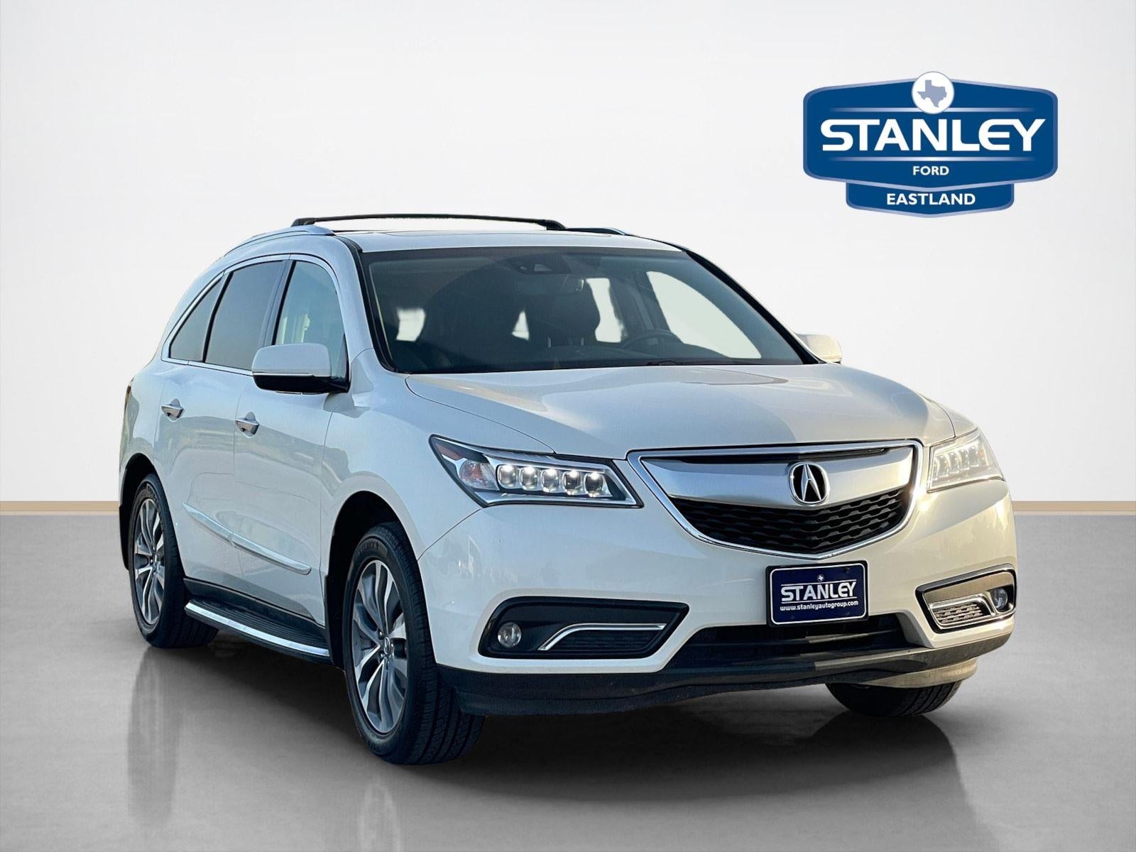 2016 Acura MDX w/Tech/Entertainment in White Diamond Pearl — front three-quarter view